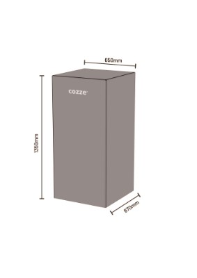 Cozze® Cover til 110cm højt udebord, sort med pizzaovn