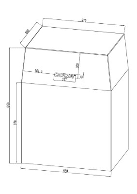 Cozze® Cover til udekøkken 90, sort