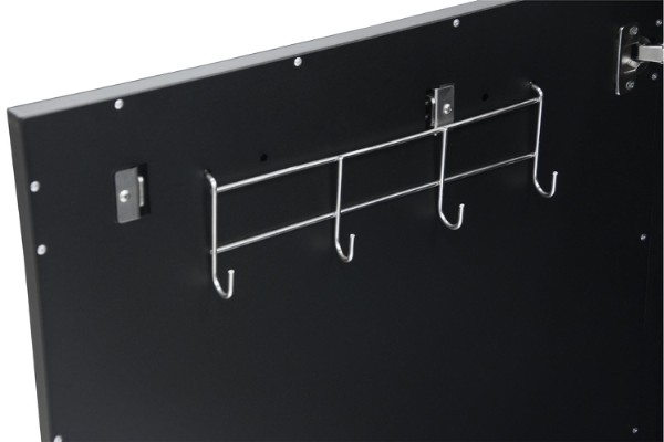 Cozze®udekøkken 120 med rustfrit stålbord, 2 låger og 4 hjul