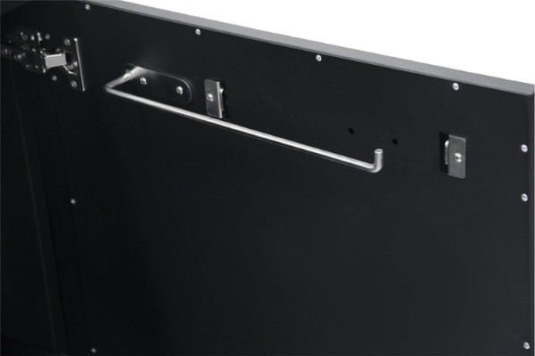 Cozze®udekøkken 120 med rustfrit stålbord, 2 låger og 4 hjul