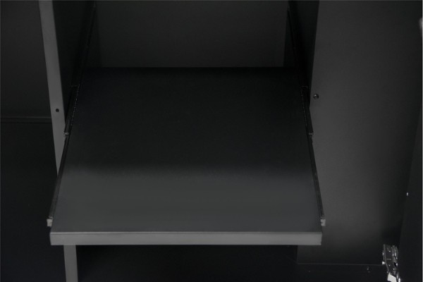 Cozze®udekøkken 120 med rustfrit stålbord, 2 låger og 4 hjul