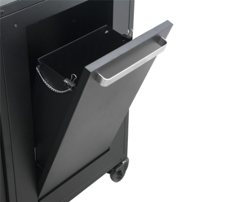 Cozze®udekøkken 120 med rustfrit stålbord, 2 låger og 4 hjul