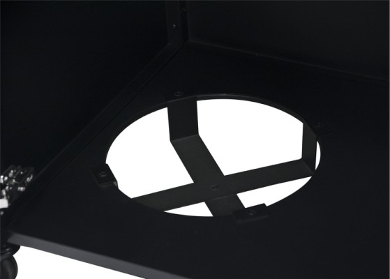 Cozze®udekøkken 120 med rustfrit stålbord, 2 låger og 4 hjul