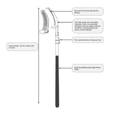 HOME It Garden® grensav med teleskopskaft