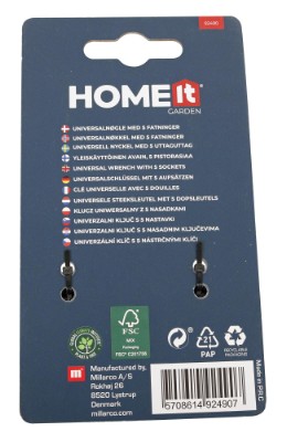 HOME It® Garden universalnøgle med 5 toppe