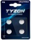 Tyzon LR44/V13GA alkaline-batterier 4-pak