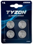 Tyzon CR2025 lithium batterier 4-pak