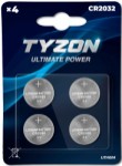 Tyzon CR2032 lithium batterier 4-pak