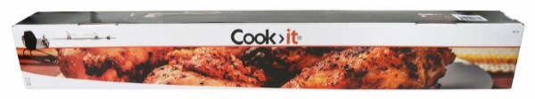 Cook>it® rotisseri til 3 og 4 brænders gasgrill med 10×10 mm spyd rustfri