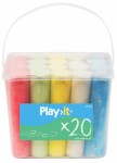 Play>it® farvekridt 5 farver 20 stk